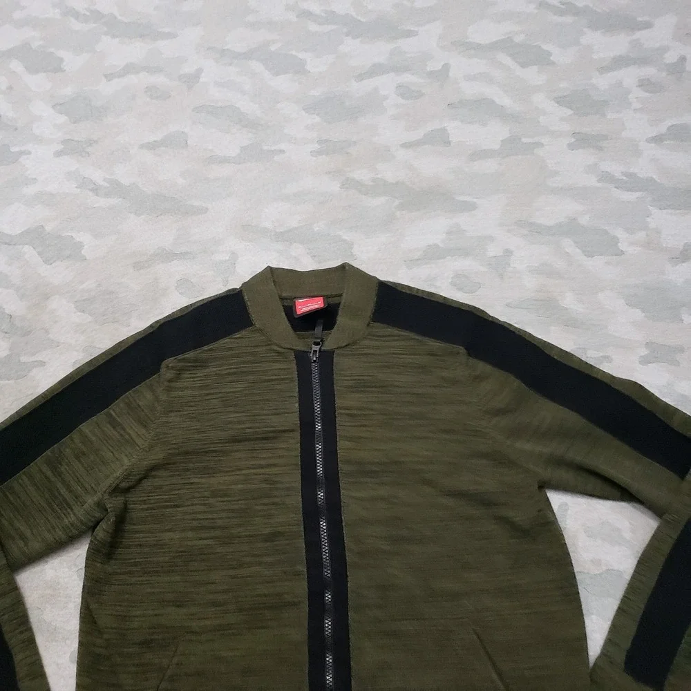 Nike Jacket Womens Medium Green Full‎ Zip Pockets Long Sleeve Sportswear